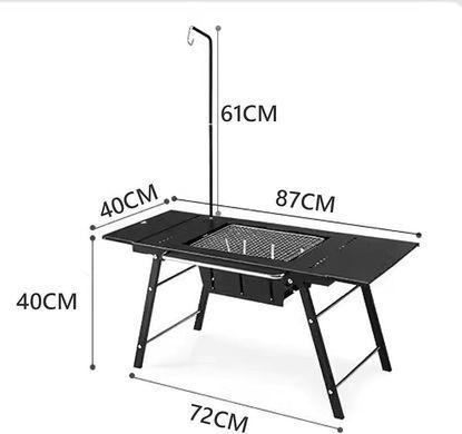 Стіл для барбекю сталевий Naturehike CNK2350CF018 black 6976507663960 фото