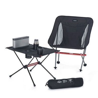 Стіл розкладний полегшений Naturehike aluminum NH19Z027-Z чорний 6927595736777 фото