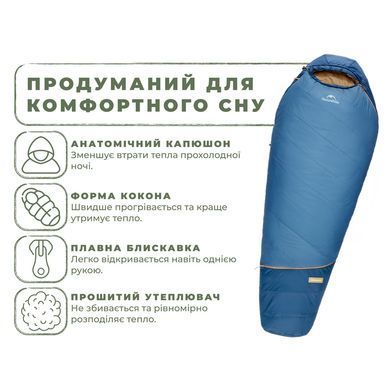 Спальник Naturehike Pro MG120 CNK2550WS044, p-p XL, блакитний 6977465862808 фото
