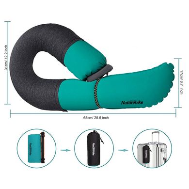 Набір для сну U-shaped inflatable pillow 20ZT NH20ZT004 blue
