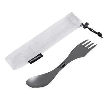Ложка-вилка Naturehike Titanium Three-in-one NH19T012-D grey 6927595736746 фото