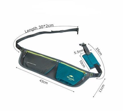 Сумка на пояс для бега Naturehike Ultralight bag NH17Y060-B blue 6927595723609 фото