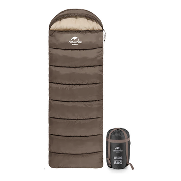 Спальний мішок з капюшоном Naturehike U350 220х75 лівий NH20MSD07 gray 6927595767221-L фото
