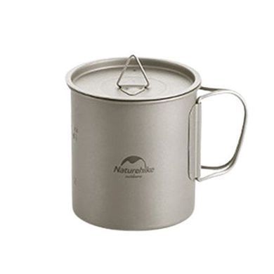 Титановая кружка Naturehike 600 мл NH20CJ005 grey 6927595769966 фото