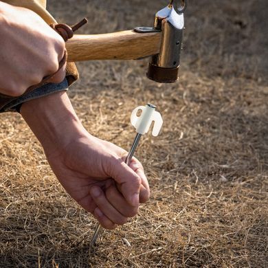 Кілки туристичні світловідбивні Naturehike CNK2550PJ012, 20 см, 4 шт, білий 6977465862112 фото