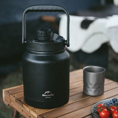 Термос туристичний Naturehike 304 steel 3800 мл NH19SJ010 чорний 6927595706985 фото