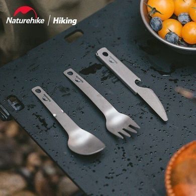 Набор столовых приборов Naturehike CNH22CJ017 titanium 6927595711910 фото