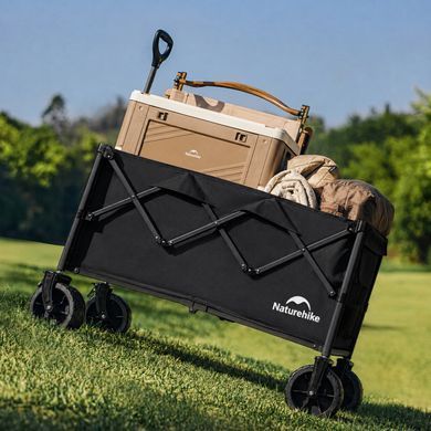 Тележка туристическая складная Naturehike Light CNK2350JJ012, 100 л, чёрная 6927595702963 фото