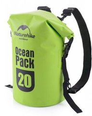 Гермомешок Naturehike Ocean Double Pack shoulder 20L FS16M020-S Bright green