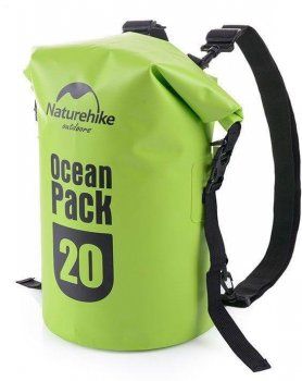 Гермомішок Naturehike Ocean Double Pack shoulder 20L FS16M020-S Bright green