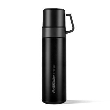 Термос туристичний Naturehike 304 steel 600 мл NH17S020-B black 6927595724132 фото