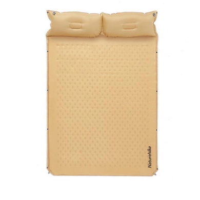 Килимок самонадувний двомісний з подушкою Naturehike 30мм CNH22DZ013 жовтий