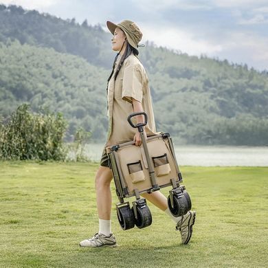 Візок туристичний складаний Naturehike Light CNK2350JJ012, 100+50 л, коричневий 6977465863294 фото