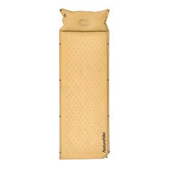 Коврик самонадувающийся одноместный с подушкой Naturehike 30мм CNH22DZ012 желтый