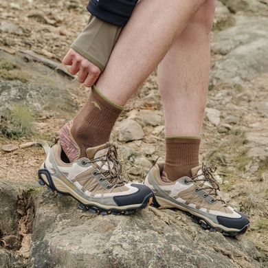Шкарпетки туристичні амортизаційні високі Naturehike CYY2611FS011, L, темно-коричневий 6977465861627 фото