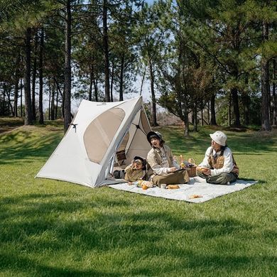 Палатка трехместная с тентом Naturehike Kabi Quick-Set CNK2650WS020, коричневая 6977465860231 фото