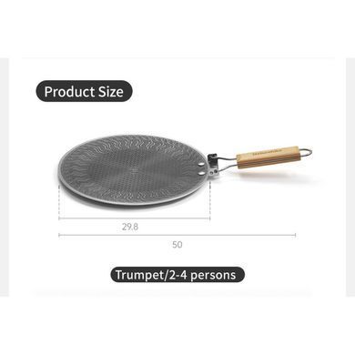 Сковорода из нержавеющей стали со складывающейся ручкой Naturehike CNK2550CF011, 29,5 х 29,5 см 6977465868473 фото