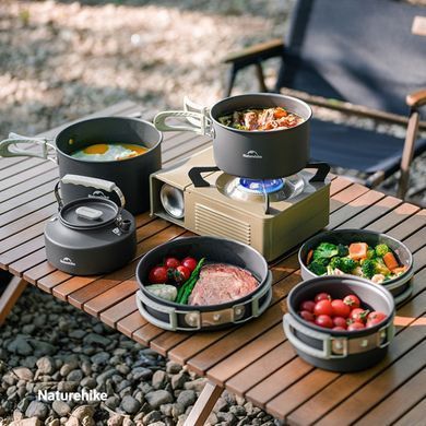 Кастрюля с крышкой туристическая алюминиевая Naturehike Wild Trekking CNK2450CF010, 1 л 6979850309479 фото
