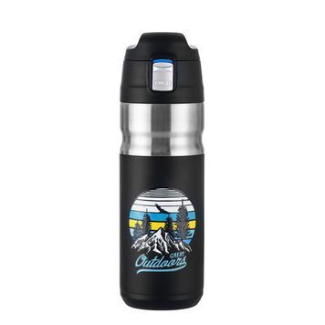 Термокухоль Naturehike Vacuum Bottle 500 мл NH19SJ009 black/blue 6927595740460 фото