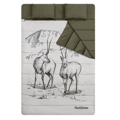 Спальный мешок Naturehike Double Sleeping Bag with Pillow "Tibetan antelope" NH21MSD06