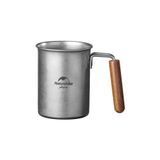 Кружка с деревянной ручкой Naturehike steel 350 мл NH21SJ001 серый 6927595784594 фото