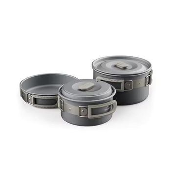 Набір посуду (2 каструлі, сковорідка) Naturehike CNK2450CF010 grey 6976507663335 фото