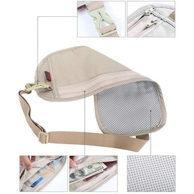 Сумка-гаманець поясна Naturehike Travel Waist Bag NH15Y005-B grey 6927595708507 фото