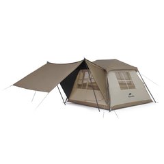 Палатка с навесом Naturehike Village IV (4-местная) 210D polyester CNK2300ZP022 коричневый