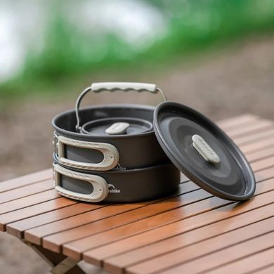 Набір посуду (2 каструлі, чайник, сковорідка) Naturehike CNK2450CF010, алюміній 6976507663281 фото