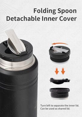 Термос Naturehike Stew beaker 750 мл NH20SJ041 чорний 6927595767481 фото