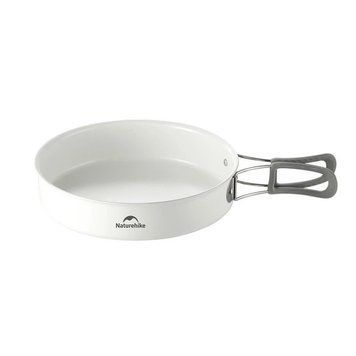 Сковорідка зі складаною ручкою Naturehike CNK2450CF013, 17,5 см, алюміній, біла 6927595711026 фото