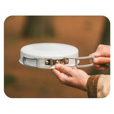 Сковородка со складной ручкой Naturehike CNK2450CF013, 17,5 см, алюминий, белая 6927595711026 фото