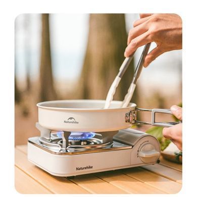 Сковородка со складной ручкой Naturehike CNK2450CF013, 17,5 см, алюминий, белая 6927595711026 фото