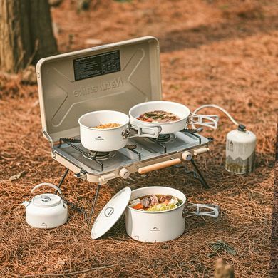 Сковородка со складной ручкой Naturehike CNK2450CF013, 17,5 см, алюминий, белая 6927595711026 фото