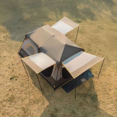Намет шестимісний Naturehike Cape 8.4 CNK2450WS050 з швидким розкриттям, сіро-коричневий 6927595770566 фото
