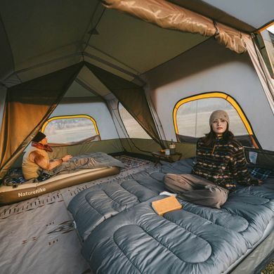 Намет шестимісний Naturehike Cape 8.4 CNK2450WS050 з швидким розкриттям, сіро-коричневий 6927595770566 фото