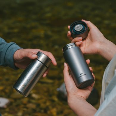 Термос Naturehike CNK2550CF017, титан, 0.2 л, светло-серый 6977465868091 фото
